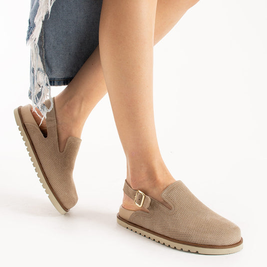 Walviss Zuri Kadin Hakiki Deri Tek Tokali Coconat Terlik