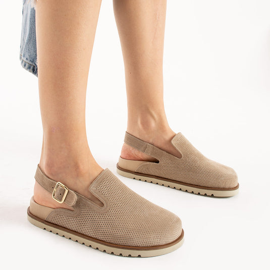 Walviss Zuri Kadin Hakiki Deri Tek Tokali Coconat Terlik