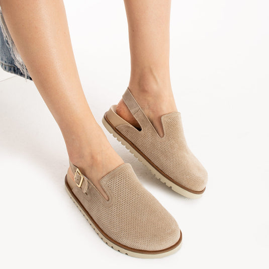 Walviss Zuri Kadin Hakiki Deri Tek Tokali Coconat Terlik