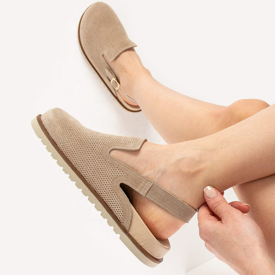 Walviss Zuri Kadin Hakiki Deri Tek Tokali Coconat Terlik