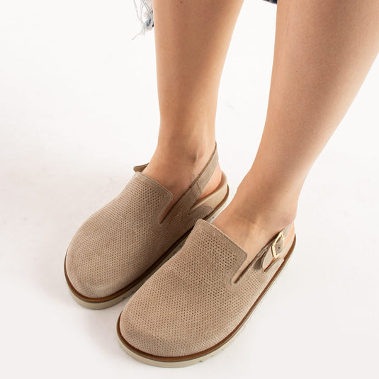 Walviss Zuri Kadin Hakiki Deri Tek Tokali Coconat Terlik