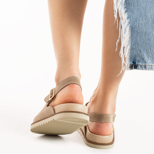 Walviss Zuri Kadin Hakiki Deri Tek Tokali Coconat Terlik