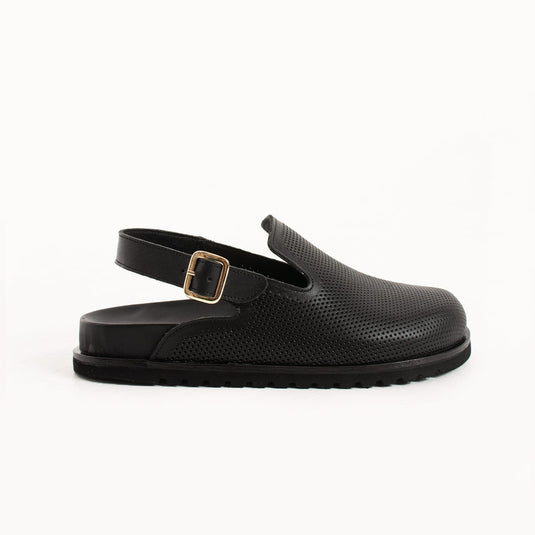 Walviss Zuri Kadin Hakiki Deri Tek Tokali Siyah Terlik