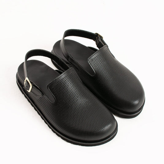 Walviss Zuri Kadin Hakiki Deri Tek Tokali Siyah Terlik